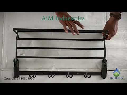 Chrome stainless steel double layer towel rack