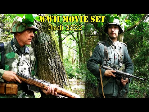 German WWII Reenactment / Being Actors in a World War 2 Movie Set - As / Asch Belgium [PART2]