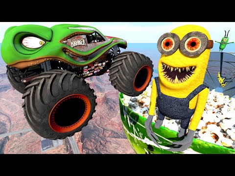 BeamNG.drive Fun Madness - Crazy Cars Jumps on Giant Ramp #141 | Satisfying Cars Crashes Compilation