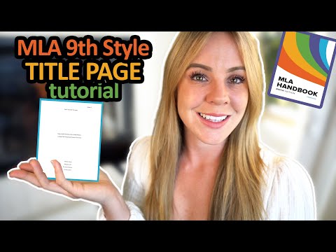How to Create a Title Page in MLA 9th Style
