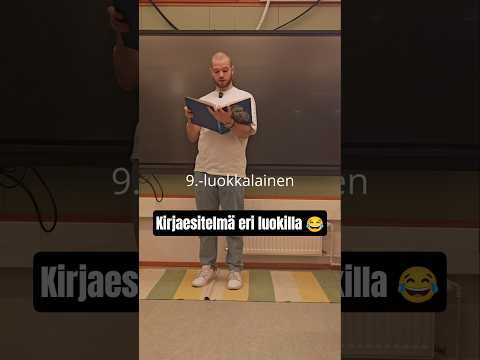 Kirjaesitelmä eri luokilla 😂 #hauska #huumori #koulu #opettaja