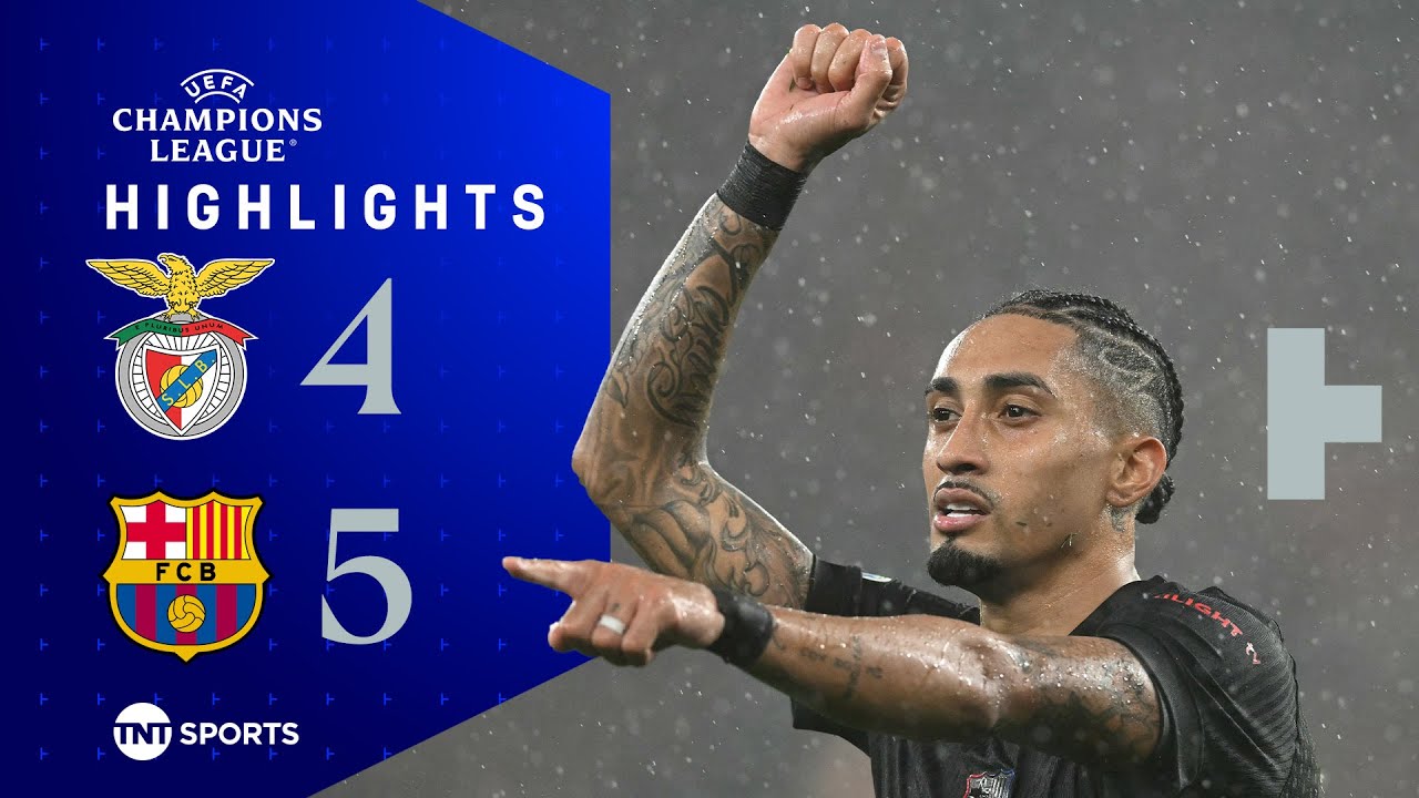 Raphinha Nets DRAMATIC Late Winner 🫨 | Benfica 4-5 Barcelona | UEFA Champions League Highlights