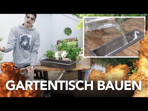 Gartentisch mit Kräuterbeet - Gute & gefährliche Wege zum Upcycling