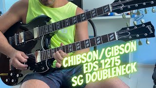 Video thumbnail for Chibson Gibson EDS 1275 SG Doubleneck chinese guitar copy by Vinícius Taveira