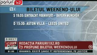 BILETUL WEEKEND-ULUI PARIURI1X2.RO: Cota  8.17!