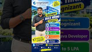 Download lagu 🚨 Cognizant Freshers Hiring 2026 | Java Developer | ₹3–5 LPA | Chennai & Pan India | Freshers Jobs mp3