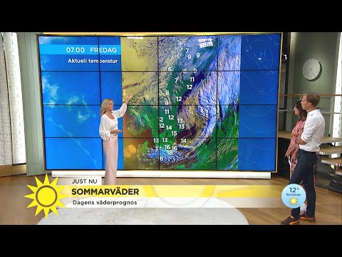 Här var det 31,8 grader i går! Så blir vädret i dag - Nyhetsmorgon (TV4)