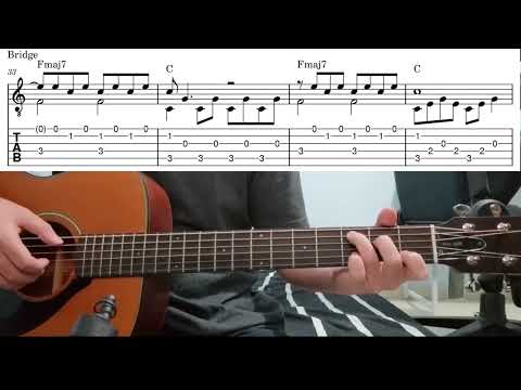 Lost Stars (Adam Levine) - Easy Fingerstyle Guitar Playthrough Tutorial Lesson With Tabs