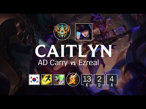 Caitlyn AD Carry vs Ezreal - KR Challenger Patch 8.10