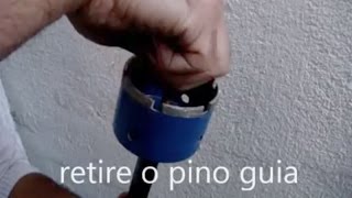 Como furar uma parede com a serra copo diamantada JRC Diamantados