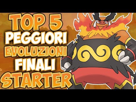 Top 5 Peggiori Evoluzioni Finali Degli Starter Nel Mondo Pokemon!!