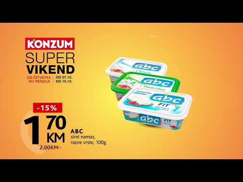 Konzum Super vikend! 7.12.- 10.12.2023.