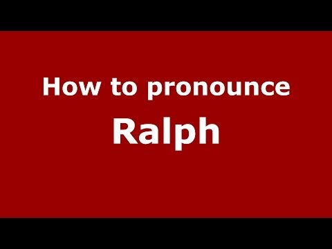 How to pronounce Ralph