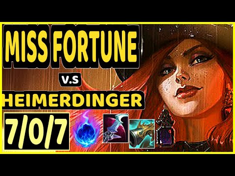 LOST (MISS FORTUNE) vs HEIMERDINGER - 7/0/7 KDA BOTTOM ADC CHALLENGER GAMEPLAY - NA
