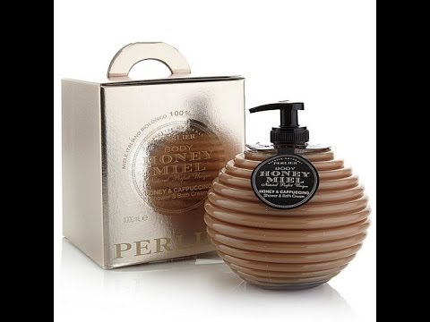 Perlier Honey and Pistacchio Honeycomb Bath Cream