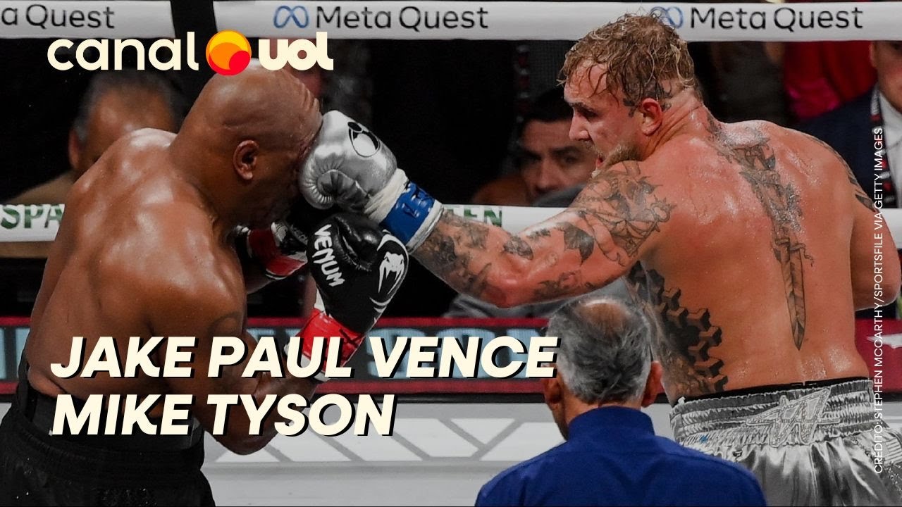 JAKE PAUL VÊ FÚRIA DE MIKE TYSON, MAS USA FÍSICO E VENCE LENDA DO BOXE; CONFIRA ANÚNCIO DO RESULTADO