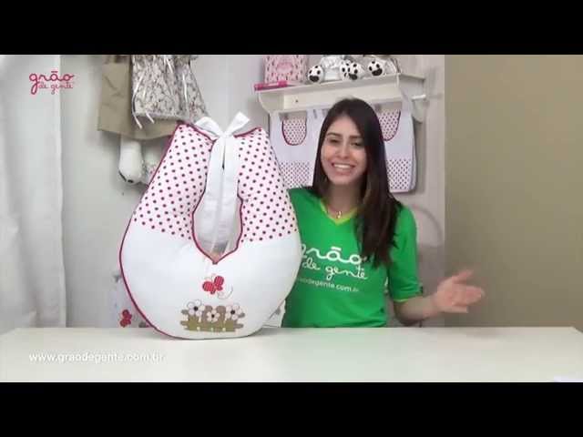 Almofada para Amamentação Ursa Baby Vermelha | Ref: 47524
