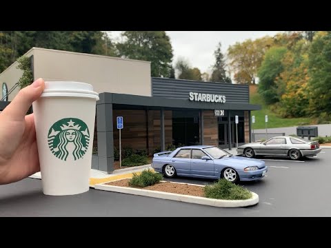 Build an ULTRA-REALISTIC Starbucks Coffee Shop DIORAMA - Miniature Model Scenery