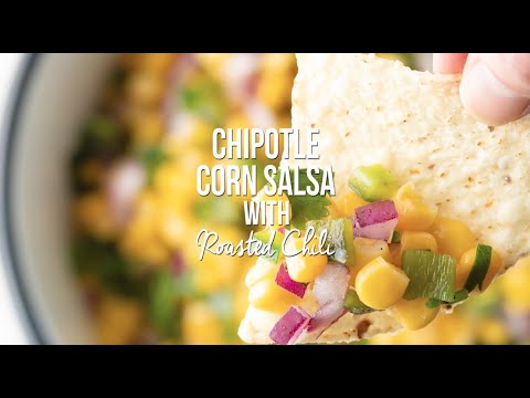 Chipotle Roasted Chili Corn Salsa Recipe  ⁠
