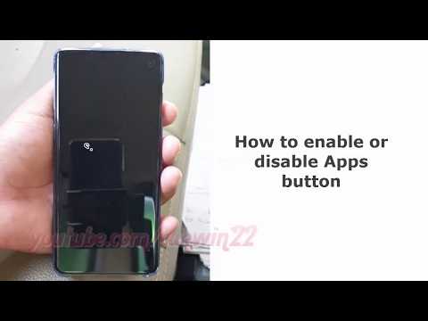 Samsung Galaxy S10 : How to enable or disable Apps button