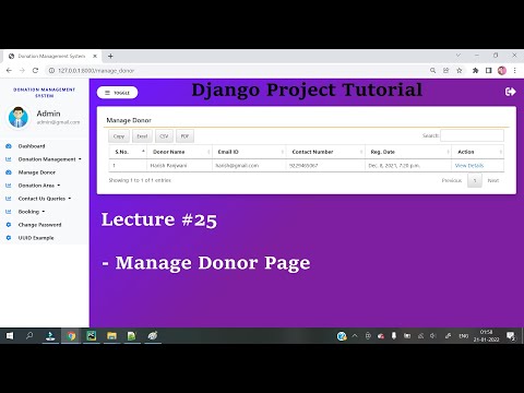 25 Python Django Project || Donation Management System || Hindi