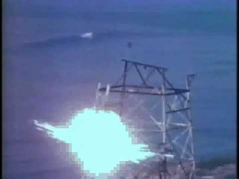 Archival footage of “Hot Rod” flight test for 1950's nuclear pulse propulsion Project Orion