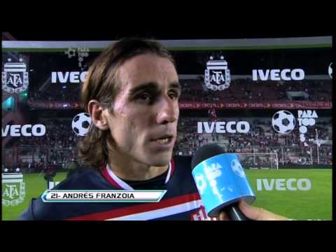 Franzoia "Estamos teniendo una identidad de juego". Independiente 1 Unión 1. Torneo Final 2013.