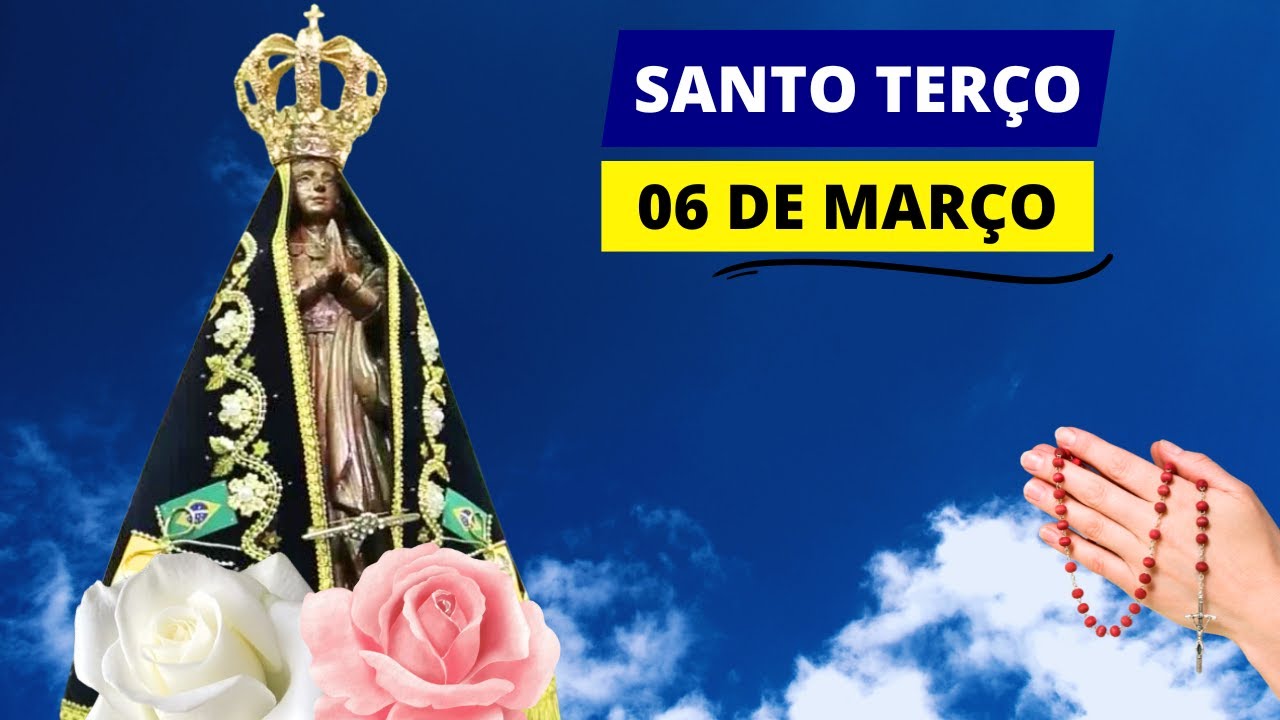 SANTO TERÇO DE APARECIDA DE HOJE - 06/03/2025 | MISTÉRIOS LUMINOSOS | QUINTA-FEIRA DEPOIS DAS CINZAS