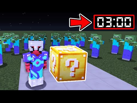 GECE 3'TE ŞANS BLOKLARI KIRDIM 😱 - Minecraft
