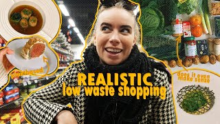 REALISTIC low waste grocery shopping // *kitchen prep and restock*