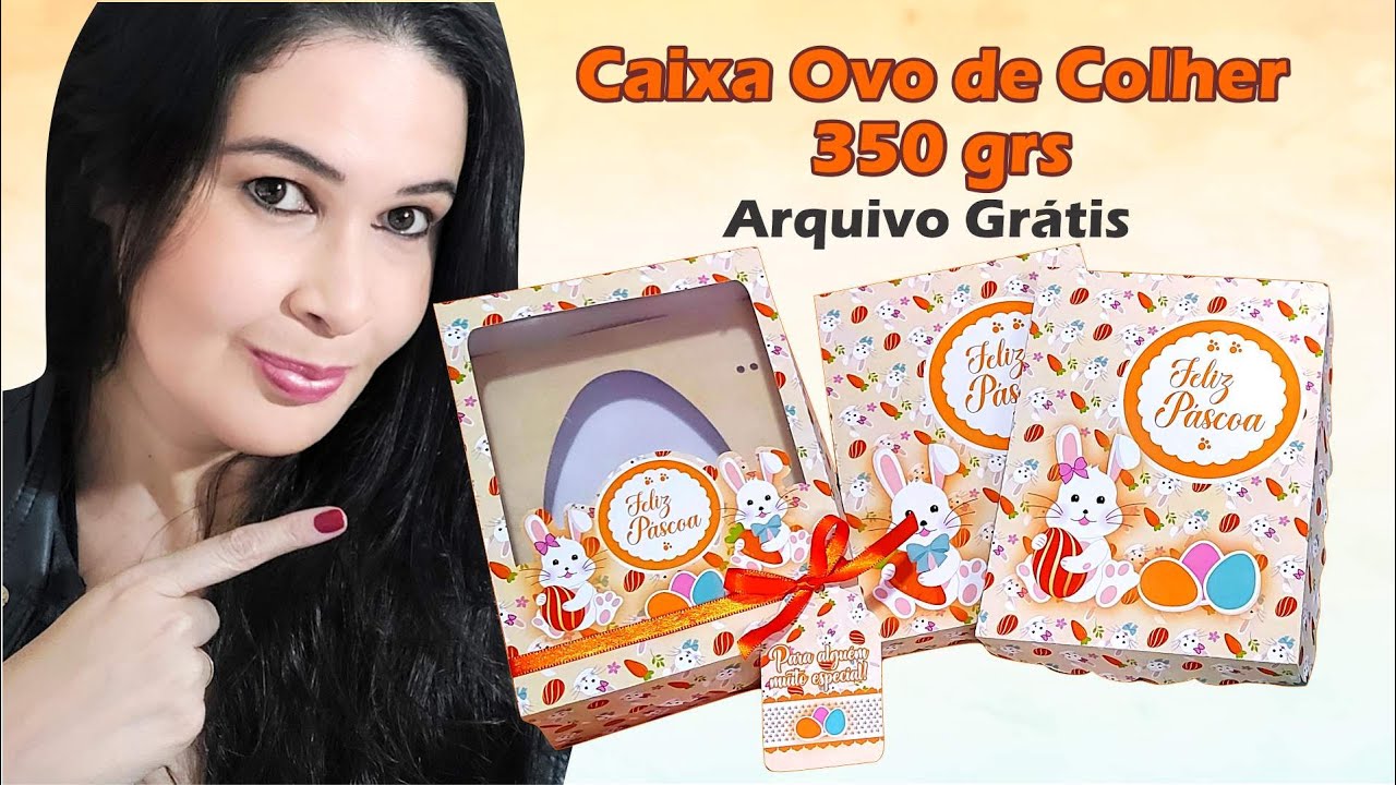 Páscoa | Caixa ovo de colher 350 gramas | molde grátis #110