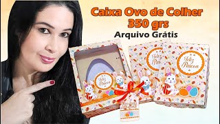 Páscoa | Caixa ovo de colher 350 gramas | molde grátis #110