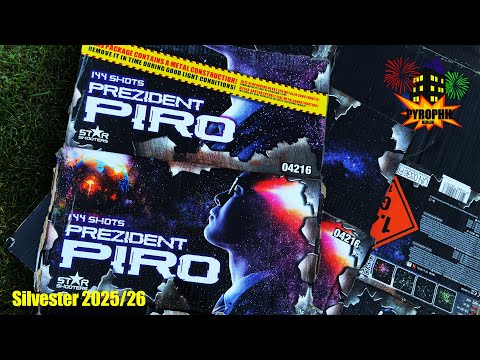 Silvester 25/26: LESLI Prezident Piro - 144 Schuss - 25mm - Berlin - 4K #fireworks#pyro#silvester