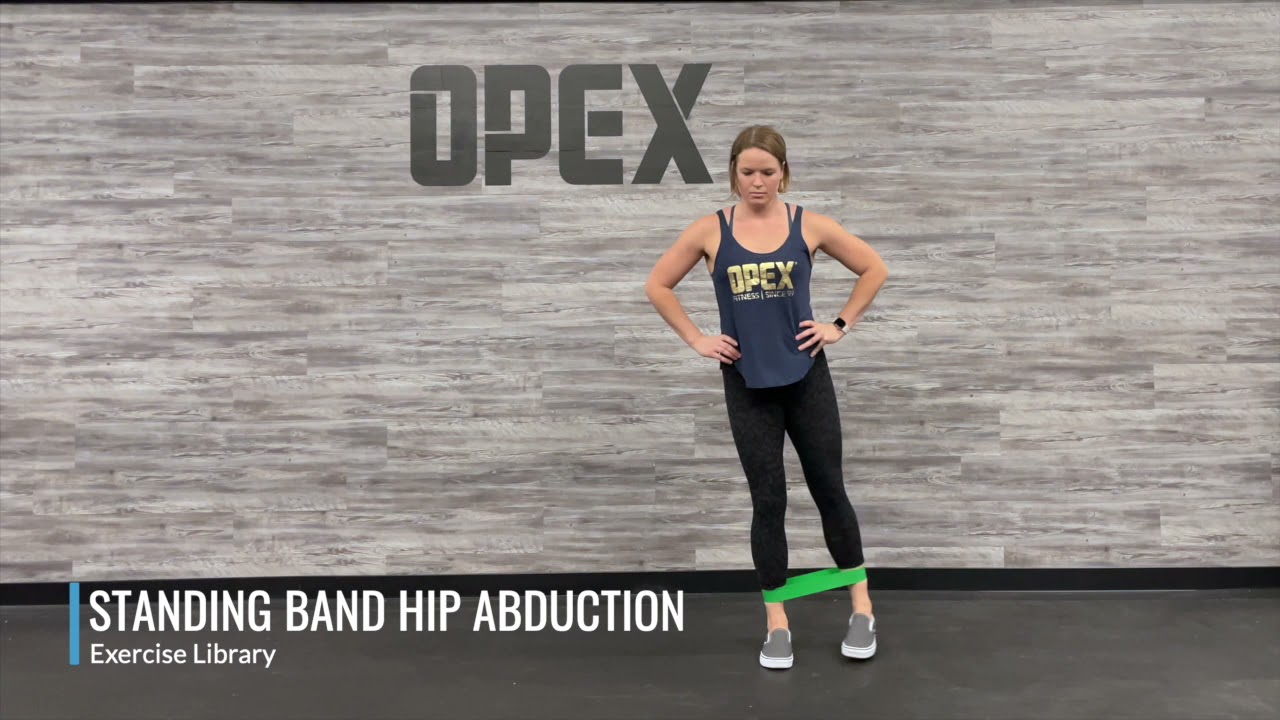 Standing Band Hip Abduction - YouTube