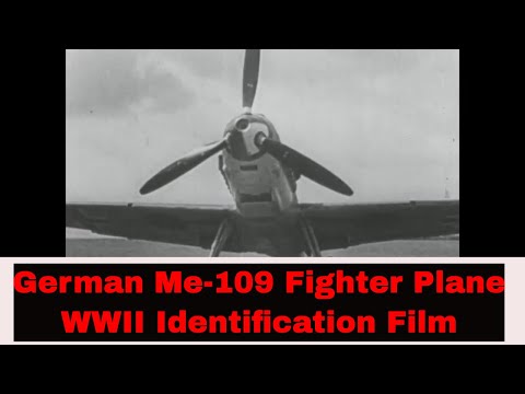 WWII GERMAN AIRCRAFT IDENTIFICATION FILM   ME-109 / Bf-109  LUFTWAFFE FIGHTER PLANE  XD52124