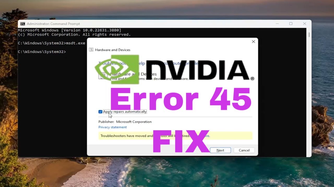 How to Fix NVIDIA Graphics Card Not Detected Error 45 [Solution]
