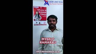 Life transformation of Ramaraj by HERE AND NOW - The French Institute