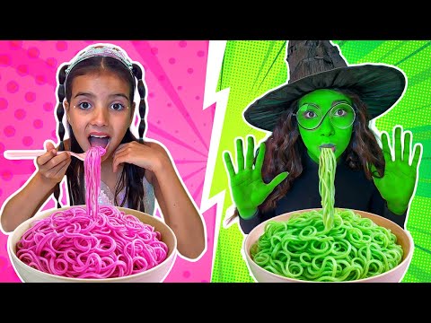 Green vs Pink Challenge Glinda and Elphada