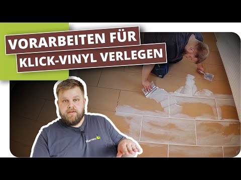 Vinylboden auf Fliesen: Vorarbeiten – Fliesenfugen spachteln