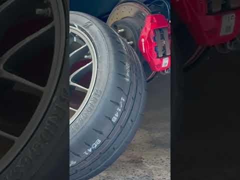 Subaru WRX TR getting new shoes. #apexwheels EC-7 wheels #bridgestone RE-71RS, #endlessbrakes MS35