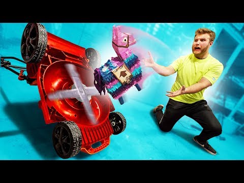 Destroying Fortnite With A Lawn Mower! Video