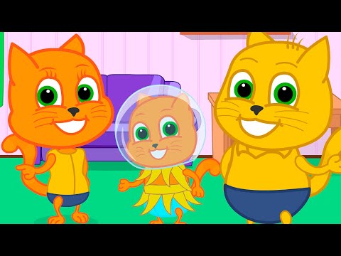 Cats Family in English - Minions Cartoon for Kids