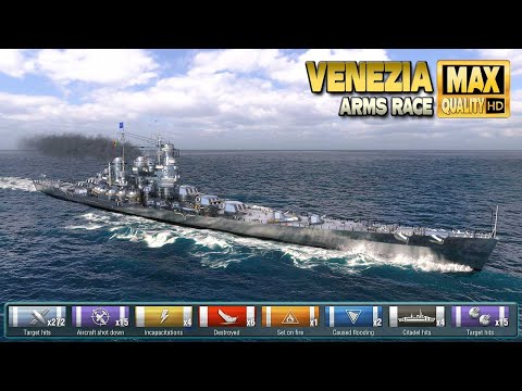 Cruiser Venezia: Excellent 4,3k base XP game - World of Warships