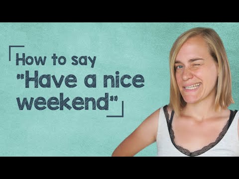 How to Say "Have a nice weekend" in German - A1 [with Jenny]