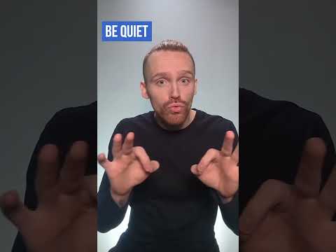 How to sign Quiet, Be Quiet, Voice Off and Stop Signing in BSL