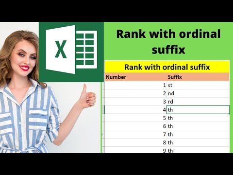 Rank with ordinal suffix in Excel