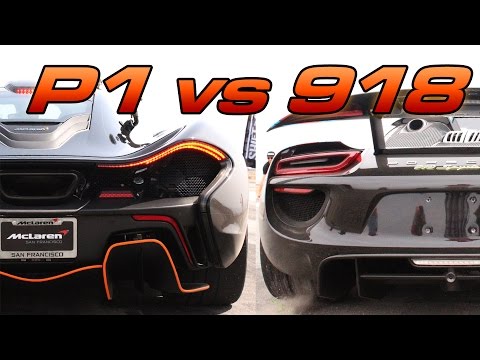 Thumbnail for McLaren P1 vs Porsche 918 1/2 Mile Drag Race! by Porsche