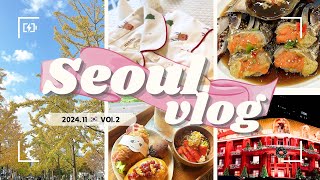 〔Vlog〕2024.11🍂 韓国🇰🇷ソウル2泊3日!Vol.2♡ 東大門日曜市¦カンジャンケジャン🦀¦クレープ👨🏼🦳¦延南洞🐈¦クリスマスイルミネーション🎄🎅🏻´-¦龍山ドトリ🍓
