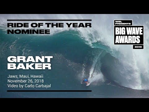 Grant Baker at Jaws at - 2019 Ride of the Year Nominee - WSL Big Wave Awards