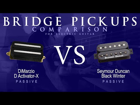 DiMarzio D ACTIVATOR X vs Seymour Duncan BLACK WINTER - Passive Bridge Pickup Comparison Demo Guitar